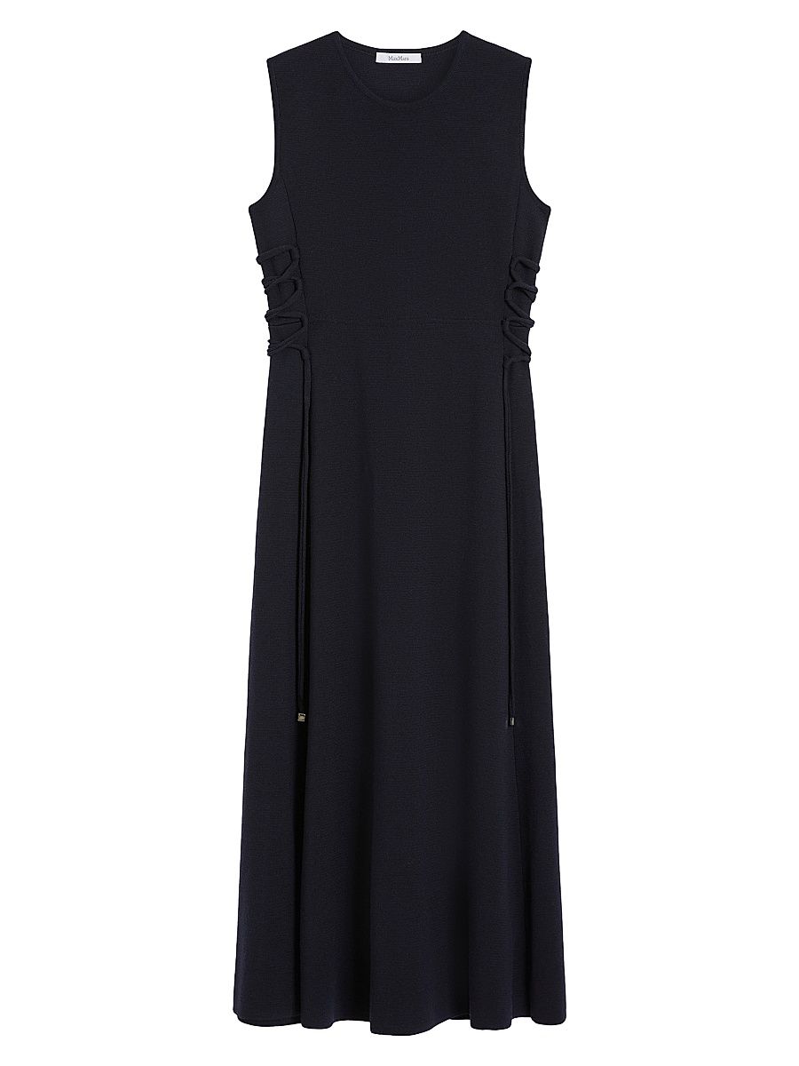 Women's Sleeveless Wool Dress - Ultramarine - Size XXL