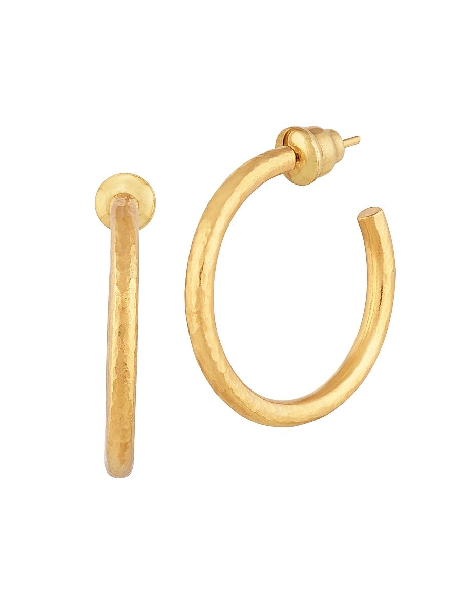 Women's Hoopla 22K Yellow Gold & 18K Yellow Gold Hoop Earrings/27MM - Yellow Gold