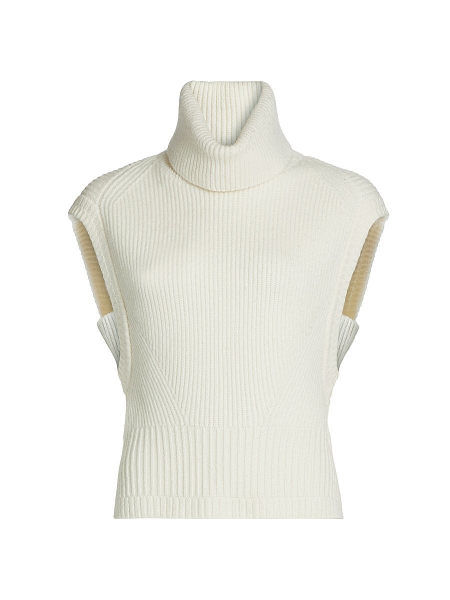 Women's Maple Ribbed Sleeveless Top - Ivory - Size XL