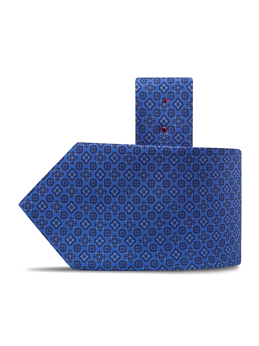 Men's Luxury Handmade Silk Tie - Medium Blue
