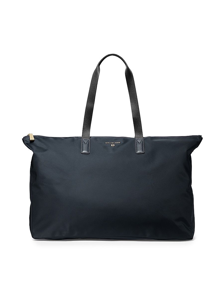 Women's Large Jet Set Solid Packable Tote Bag - Black