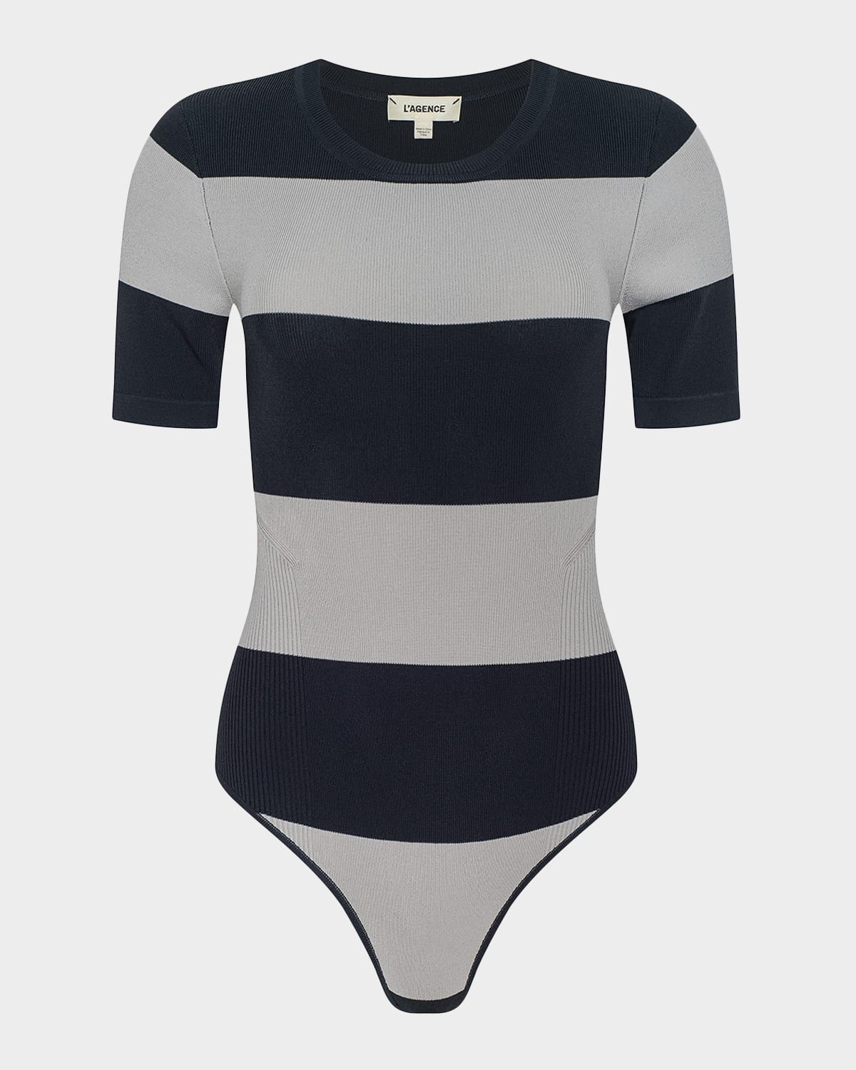 Rosemond Striped Crewneck Bodysuit