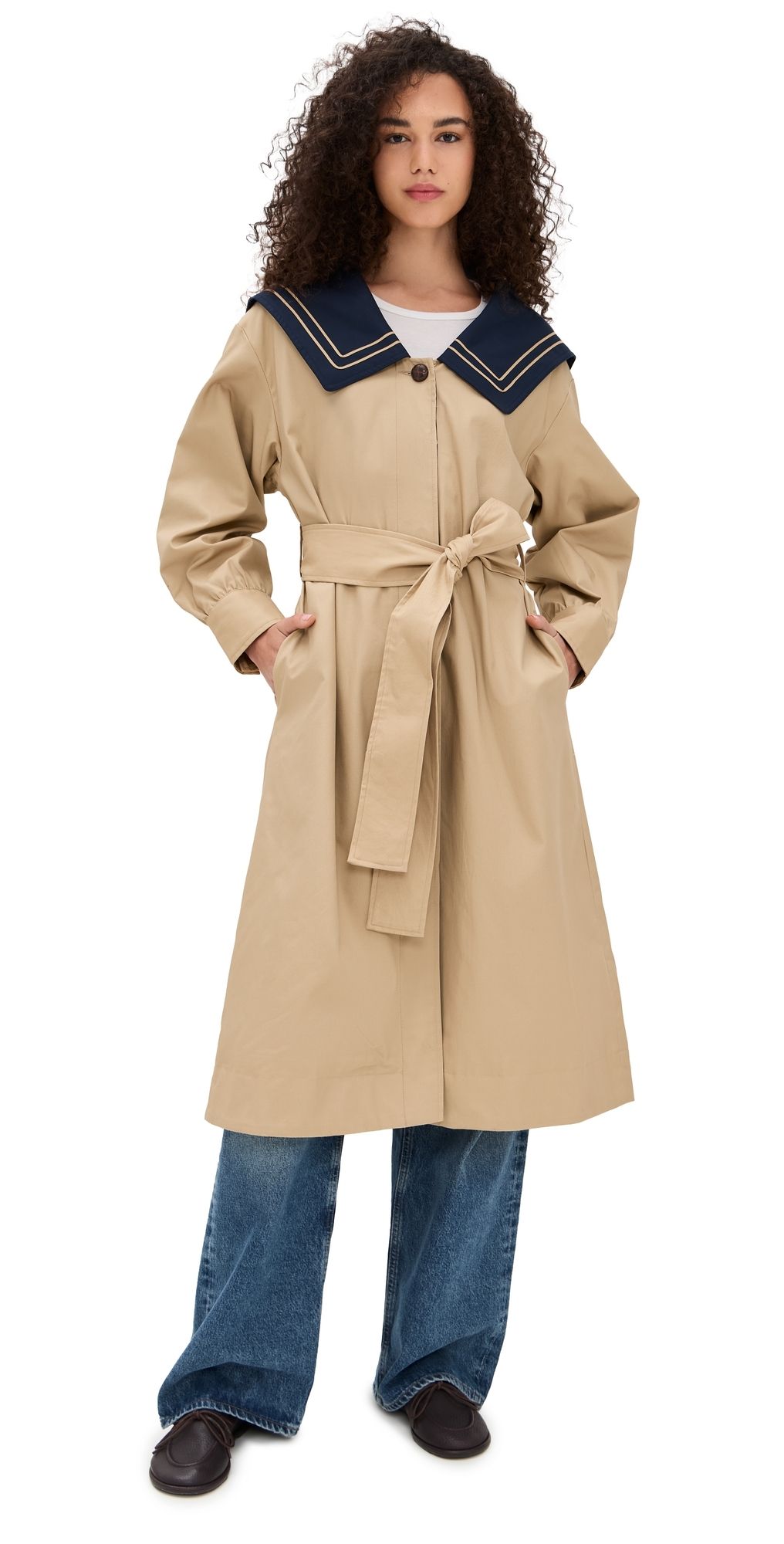 Damson Madder Ella Trench Tan 16