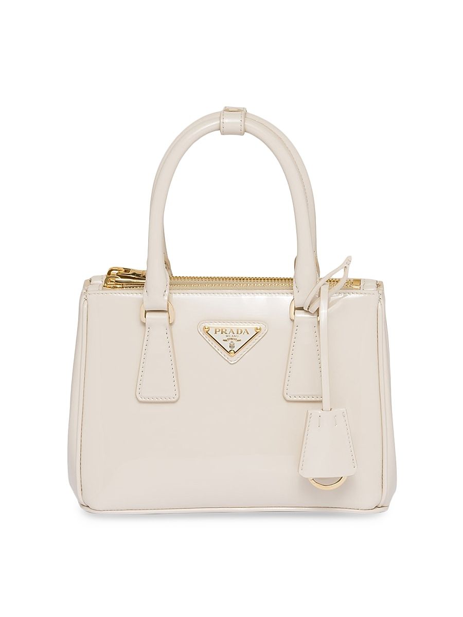 Women's Galleria Patent Leather Mini Bag - Beige