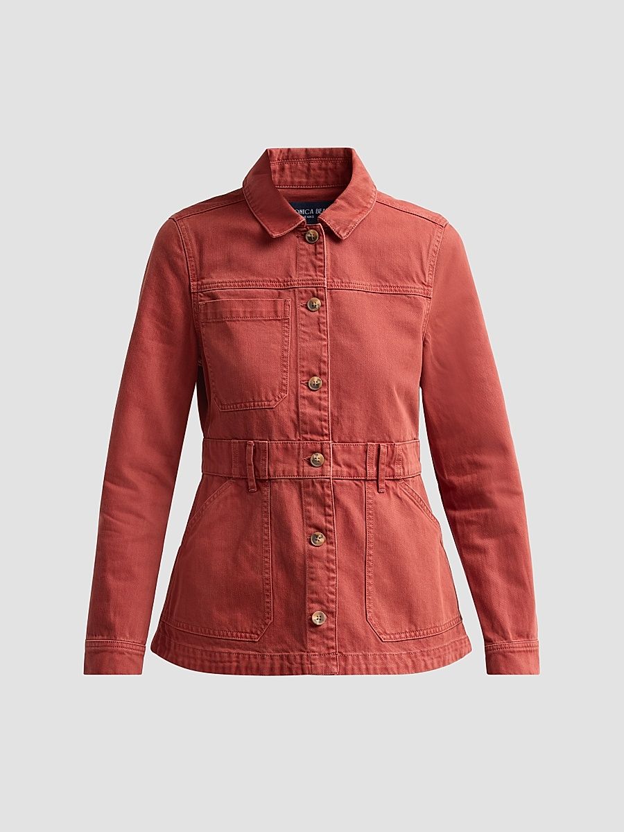 Women's Anzu Cotton Jacket - Rust - Size Large