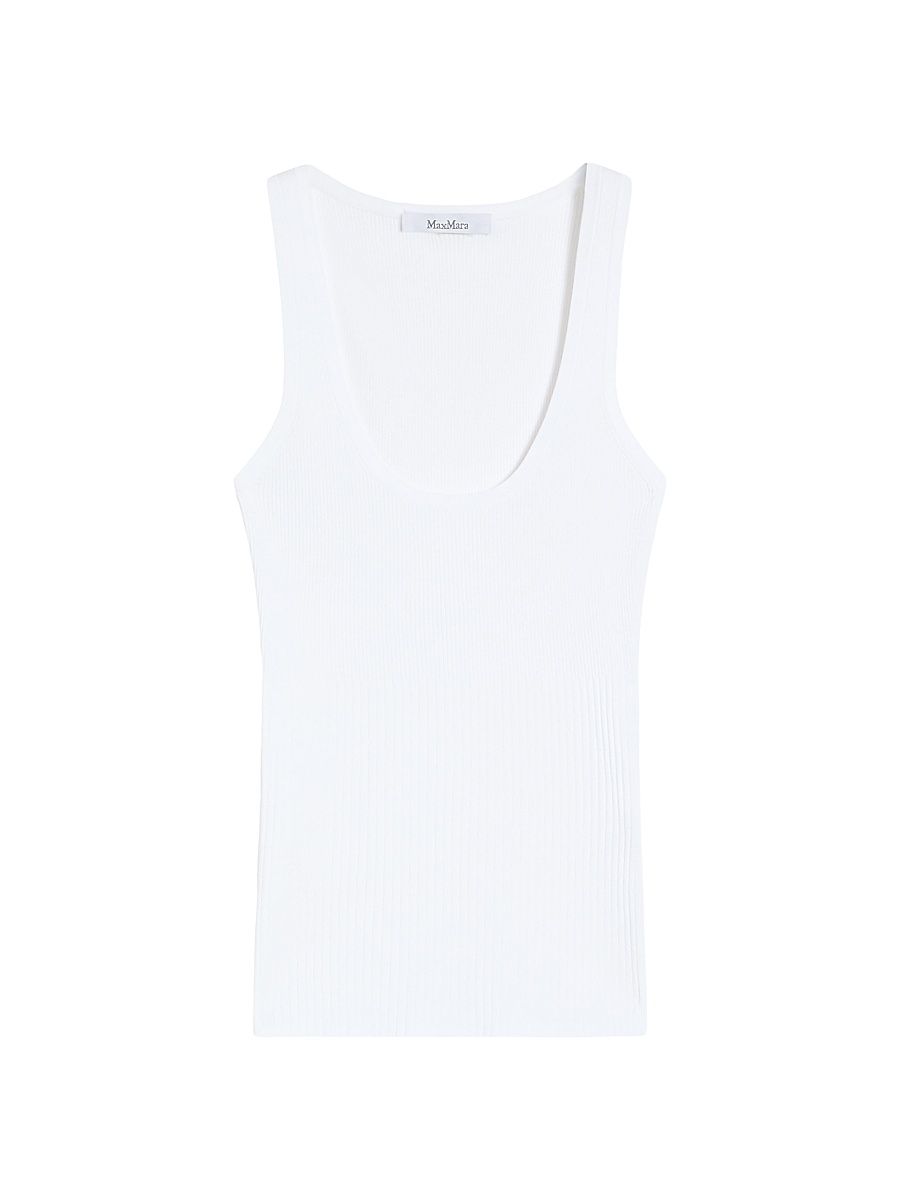 Women's Viscose Blend Yarn Top - Optical White - Size Large