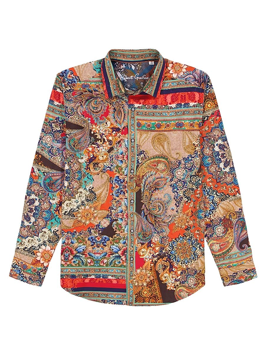 Men's Wellsley Sateen Paisley Shirt - Size XL