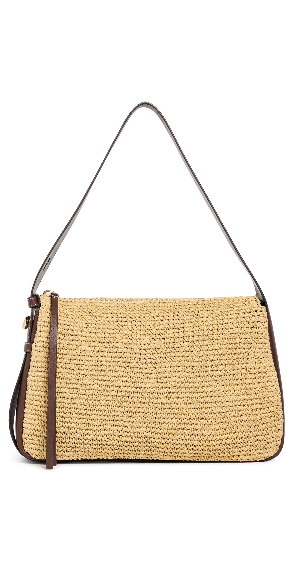 Tory Burch Romy Woven Shoulder Bag Natural One Size