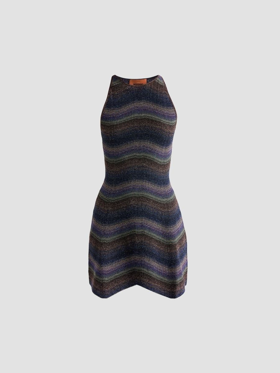 Missoni Women's Chevron Sleeveless Mini Dress - Dark Tones - Size 4