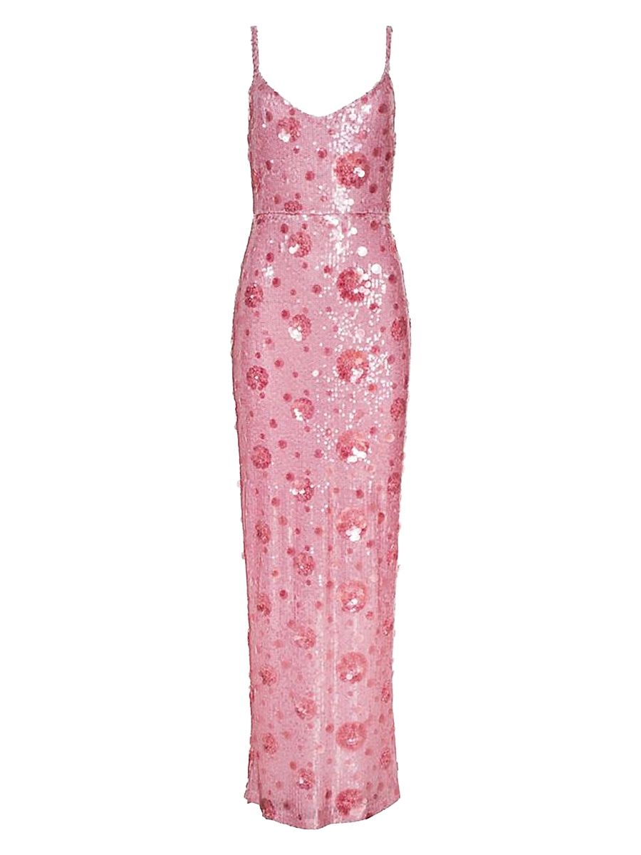 Women's Karma Sequin Maxi Dress - Light Rose Sequin - Size 14
