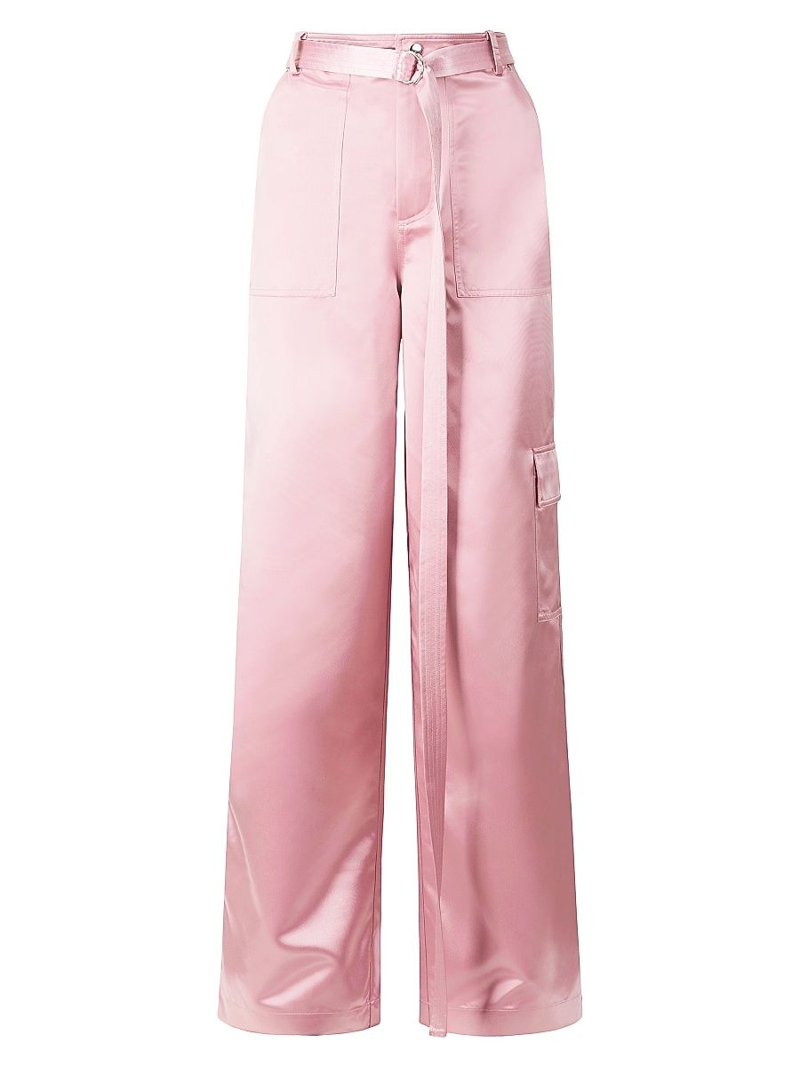Women's Shay Satin Straight-Leg Pants - Cherry Blossom - Size 4