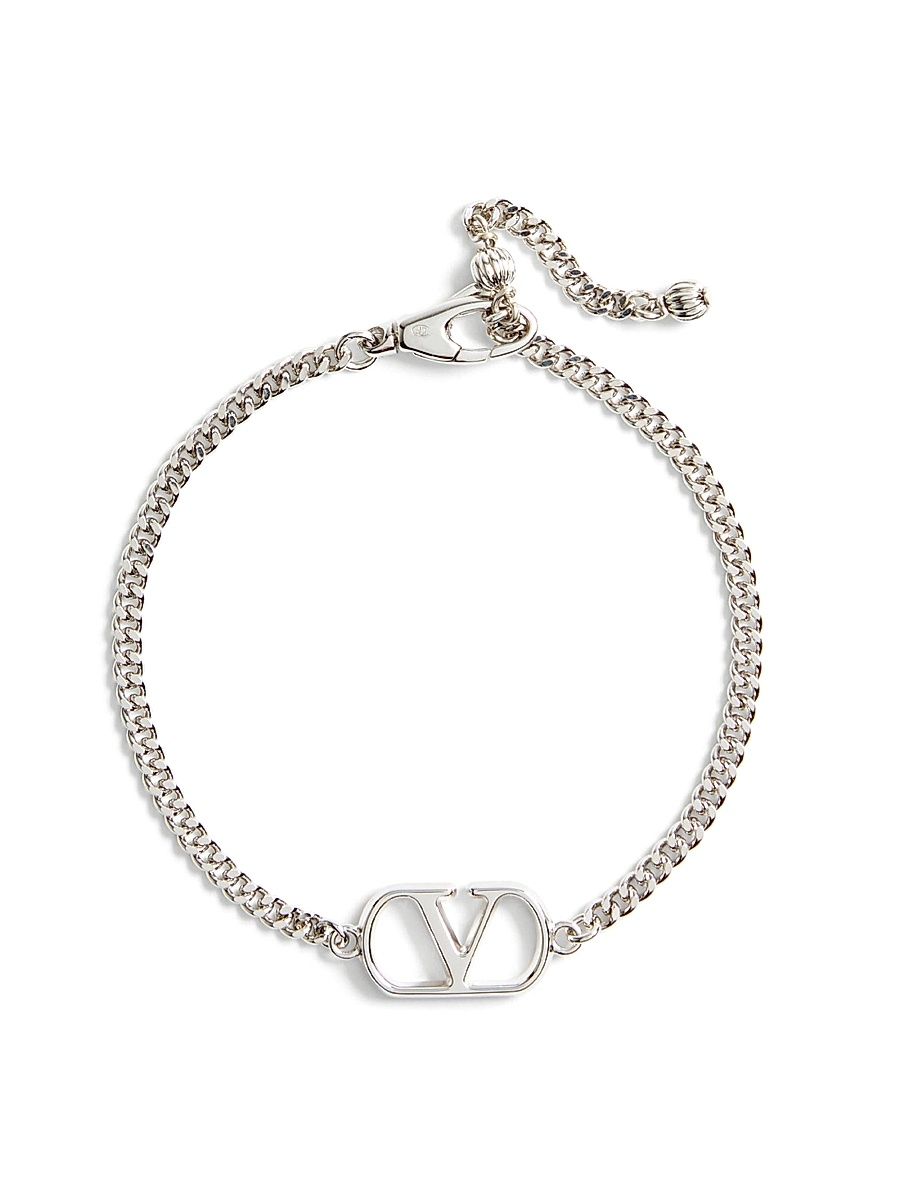 Men's VLogo Signature Metal Bracelet - Silver