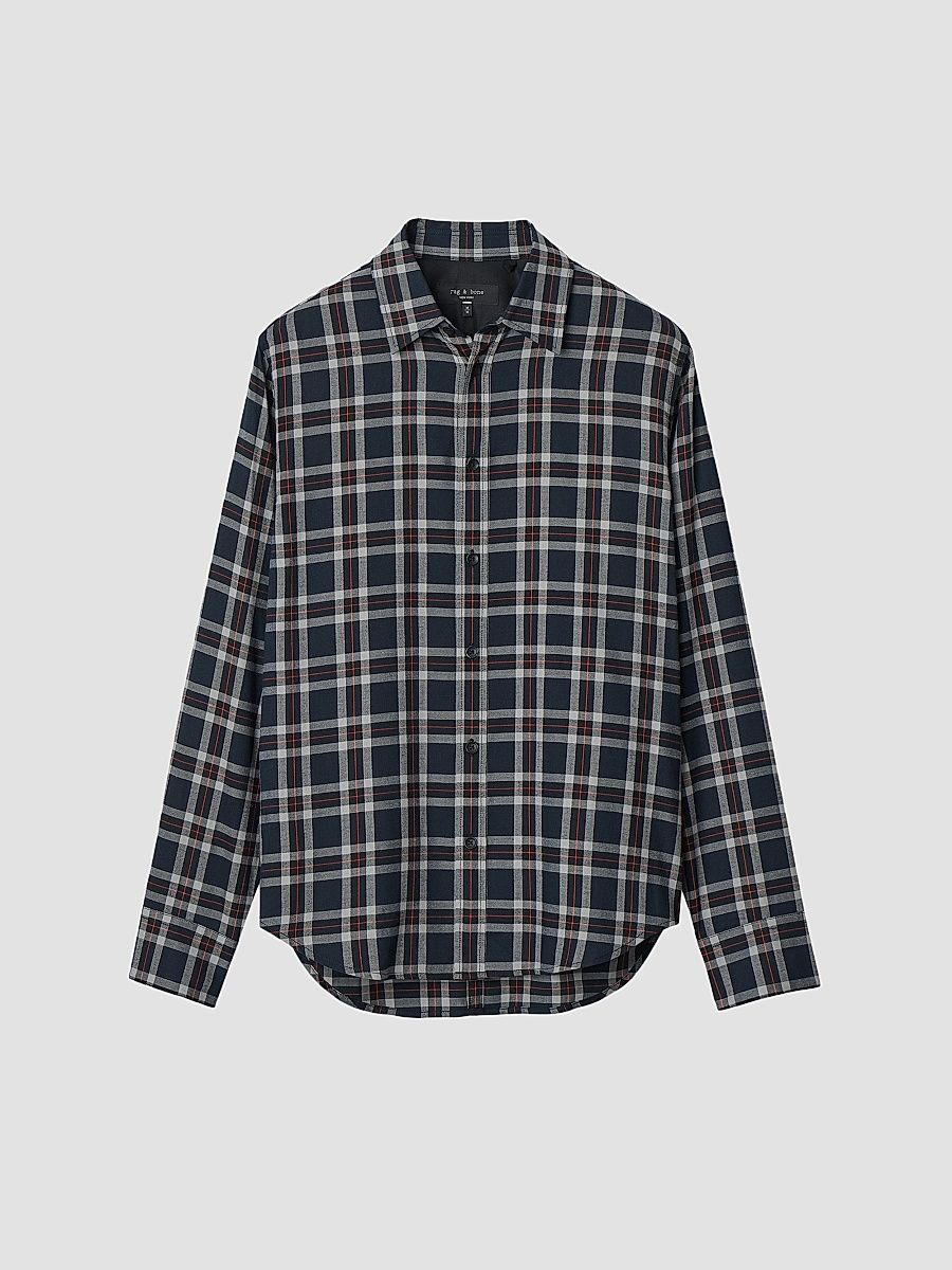 Men's Tomlin Plaid Cotton Flannel Shirt - Salplaid - Size XXL