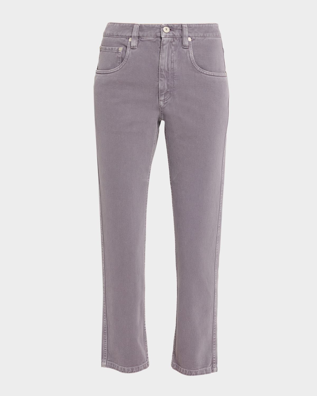 Bull Denim Straight-Leg Pants