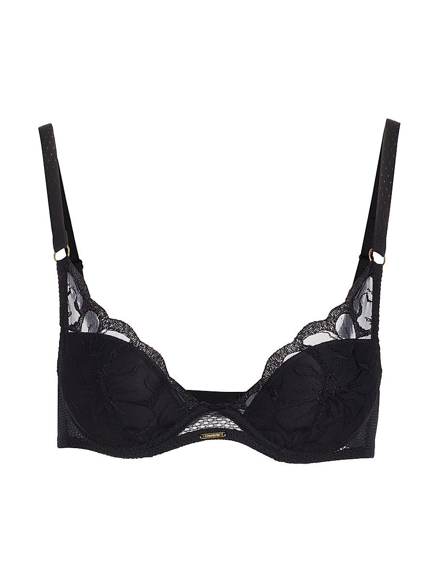 Women's Plunging Lace T-Shirt Bra - Black - Size 36G