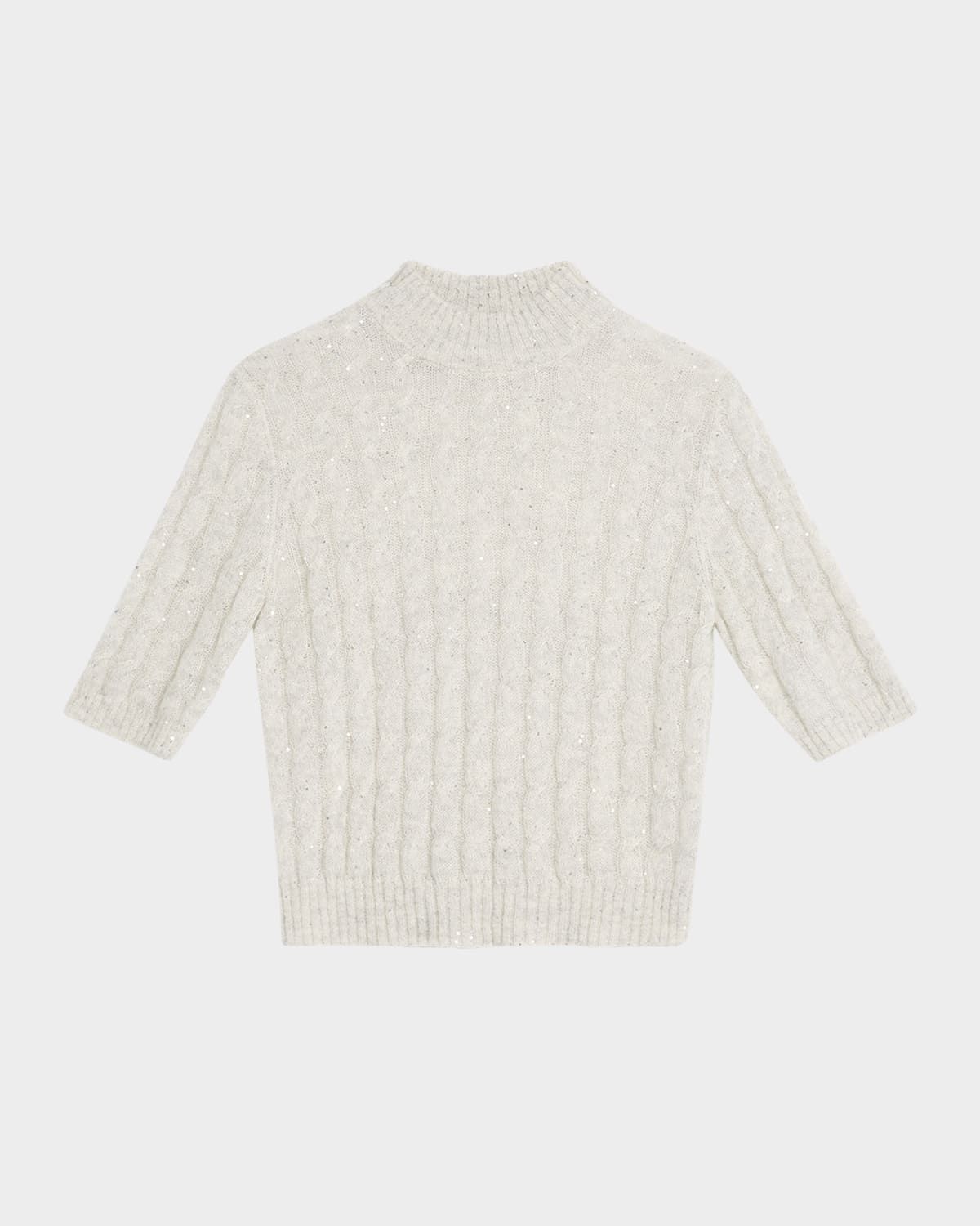 Glam Cable-Knit Mohair Sweater