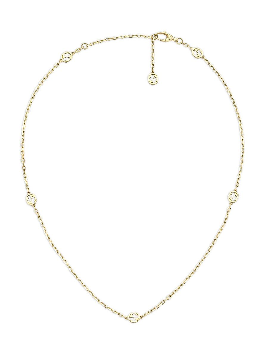 Women's Interlocking G Necklace In Yellow Gold - Gold