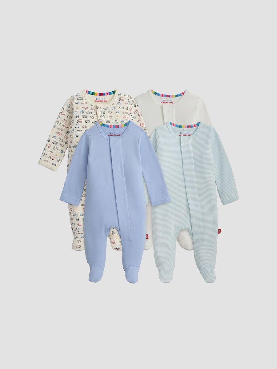 Unisex Baby's 4-Piece Cotton Footie Set - Multi - Size 18 Months