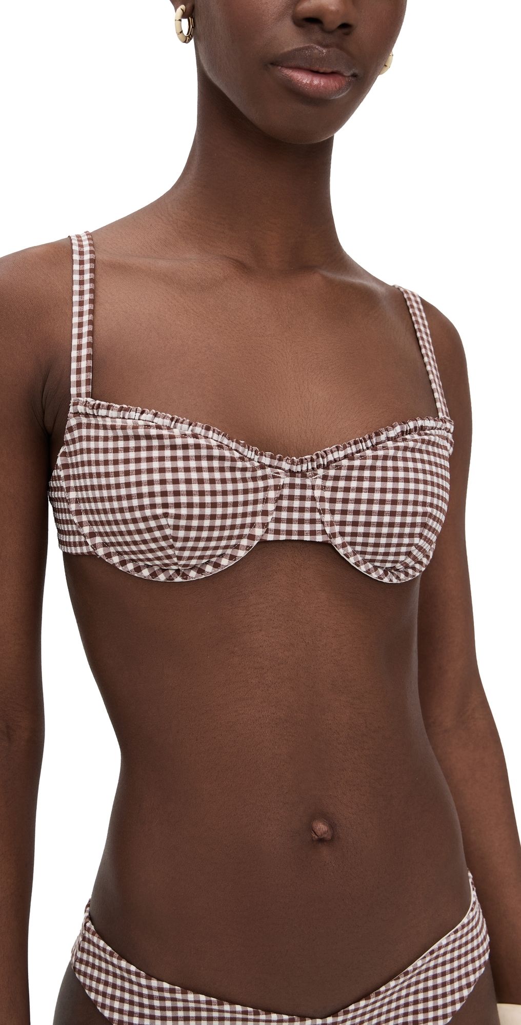 Onia Marilyn Bikini Top Cappuccino/Egret L