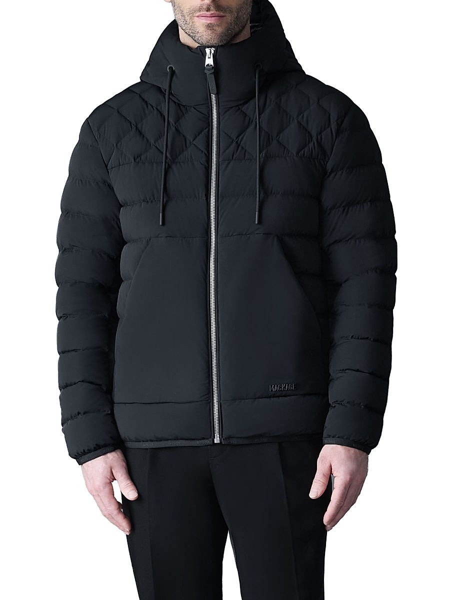Men's Bergen Puffer Jacket - Black - Size 48