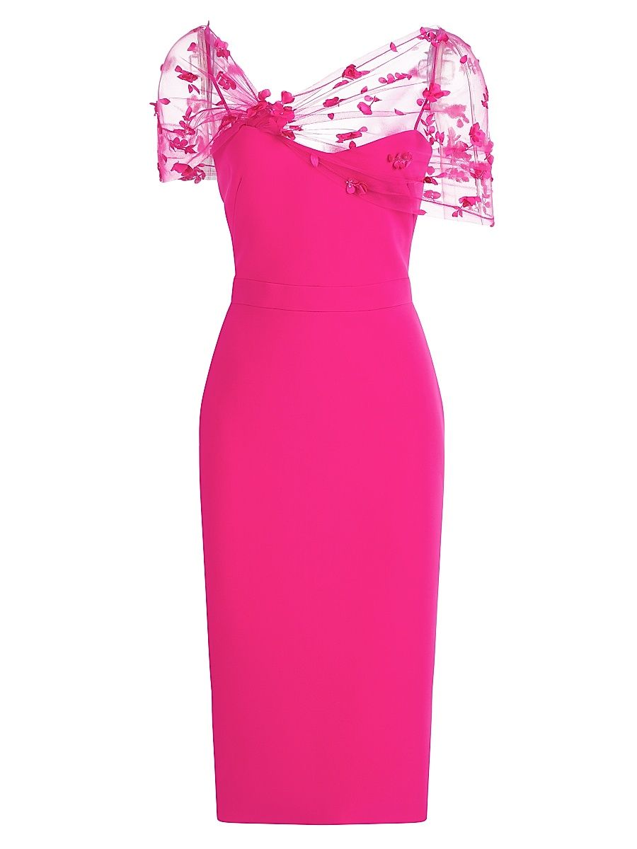 Women's Gia Beaded Shawl-Embellished Dress - Zinnia - Size 16