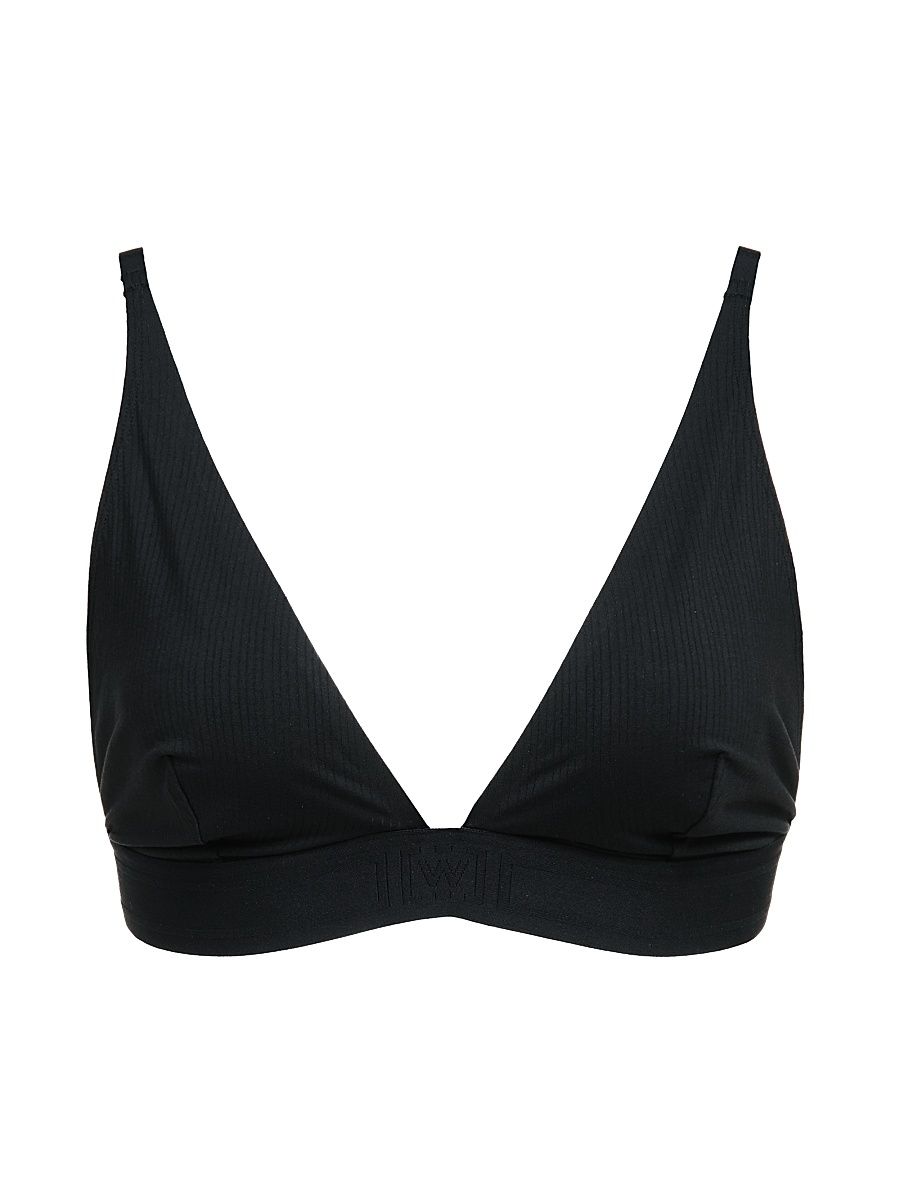 Women's Triangle Bralette - Black - Size XS