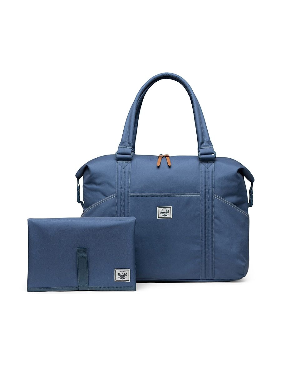 Strand EcoSystem Diaper Duffel Bag - Blue Mirage White Stitch