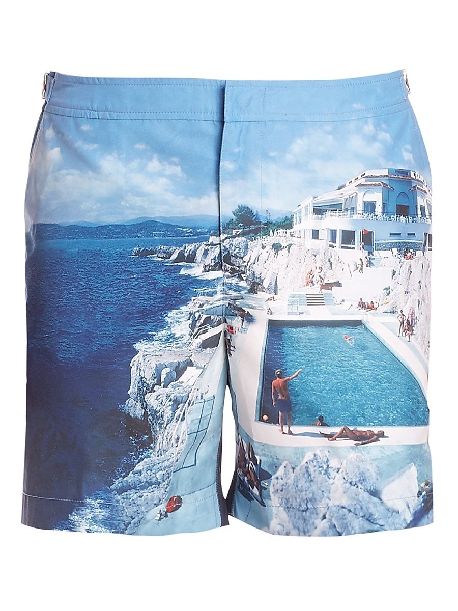 Men's Bulldog Photographic Swim Trunks - Size 40