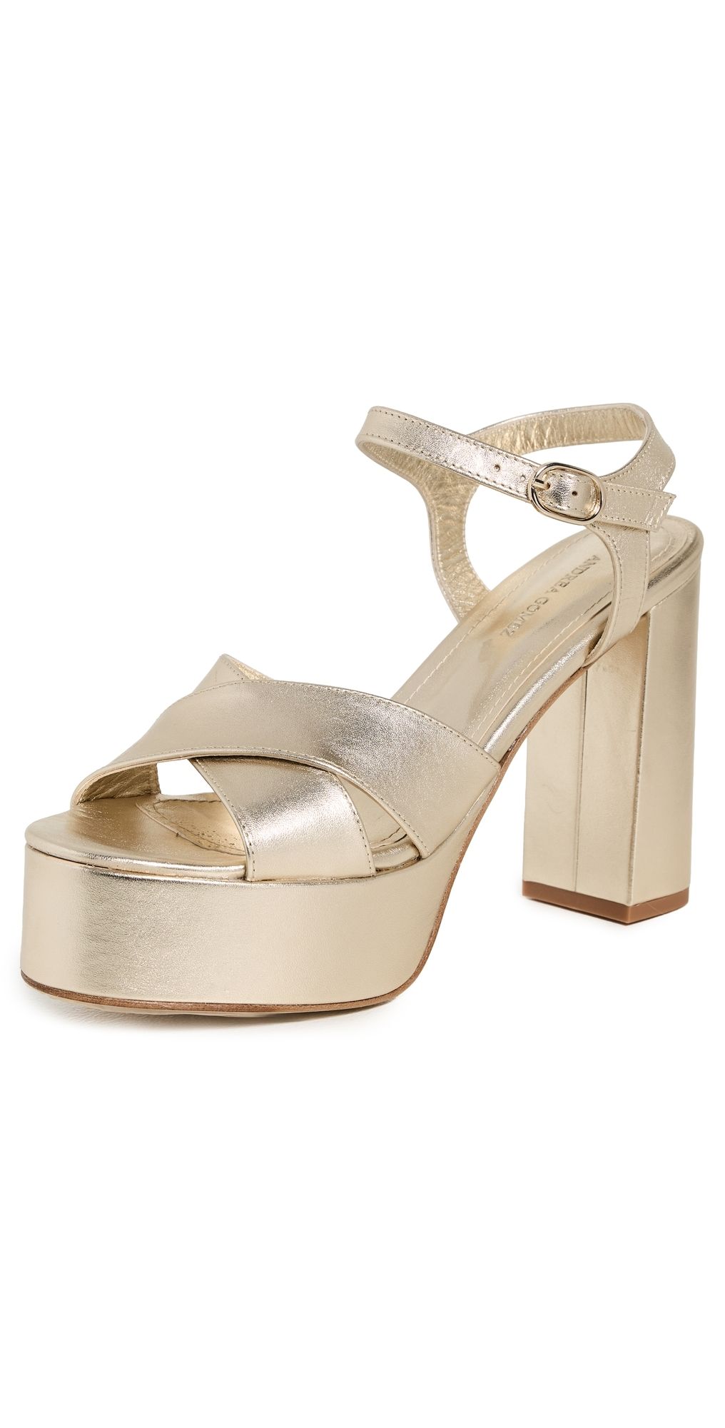 Andrea Gomez Bella Heels Gold Leather 37