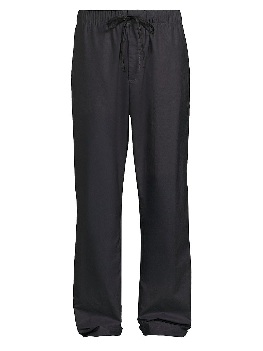 Men's Cotton Poplin Pajama Pants - Black Smoke - Size Large