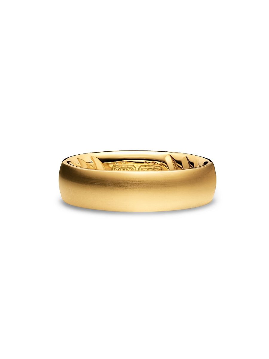 Men's Streamline Band Ring in 18K Yellow Gold, 6.2MM - Gold - Size 10