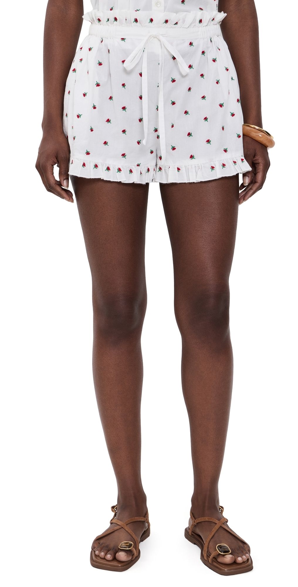 La Maregold The Theo Shorts White Petite Flower XL