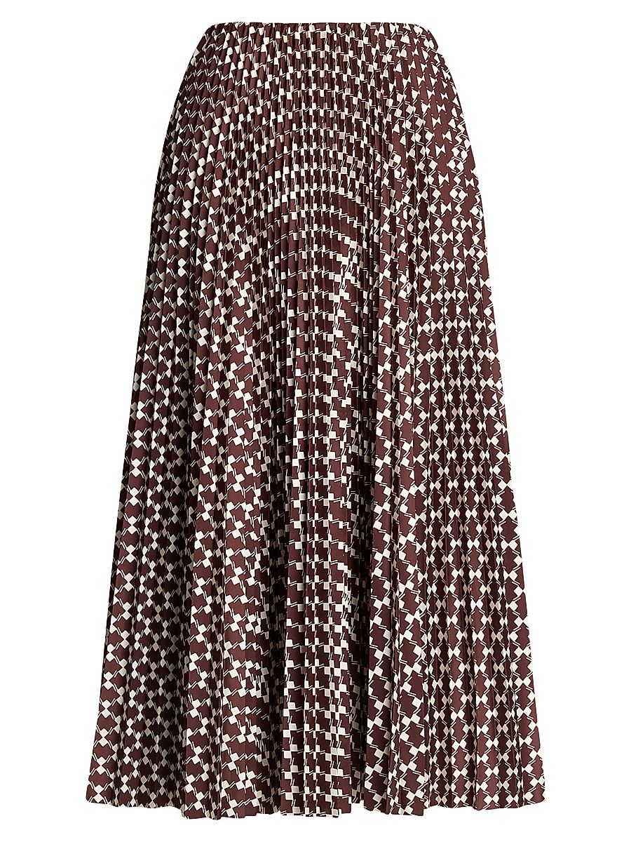 Women's Trivelas Taffeta Pleated Skirt - Mocha Cream - Size 6