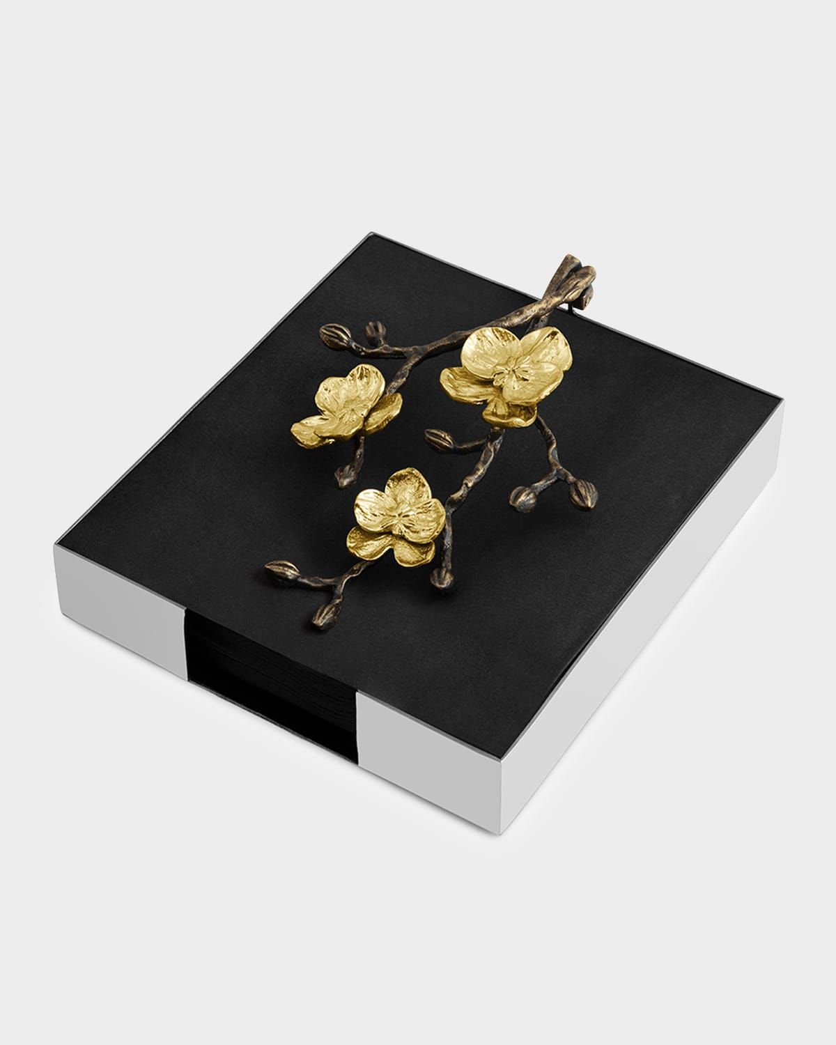 Gold Orchid Dinner Napkin Holder