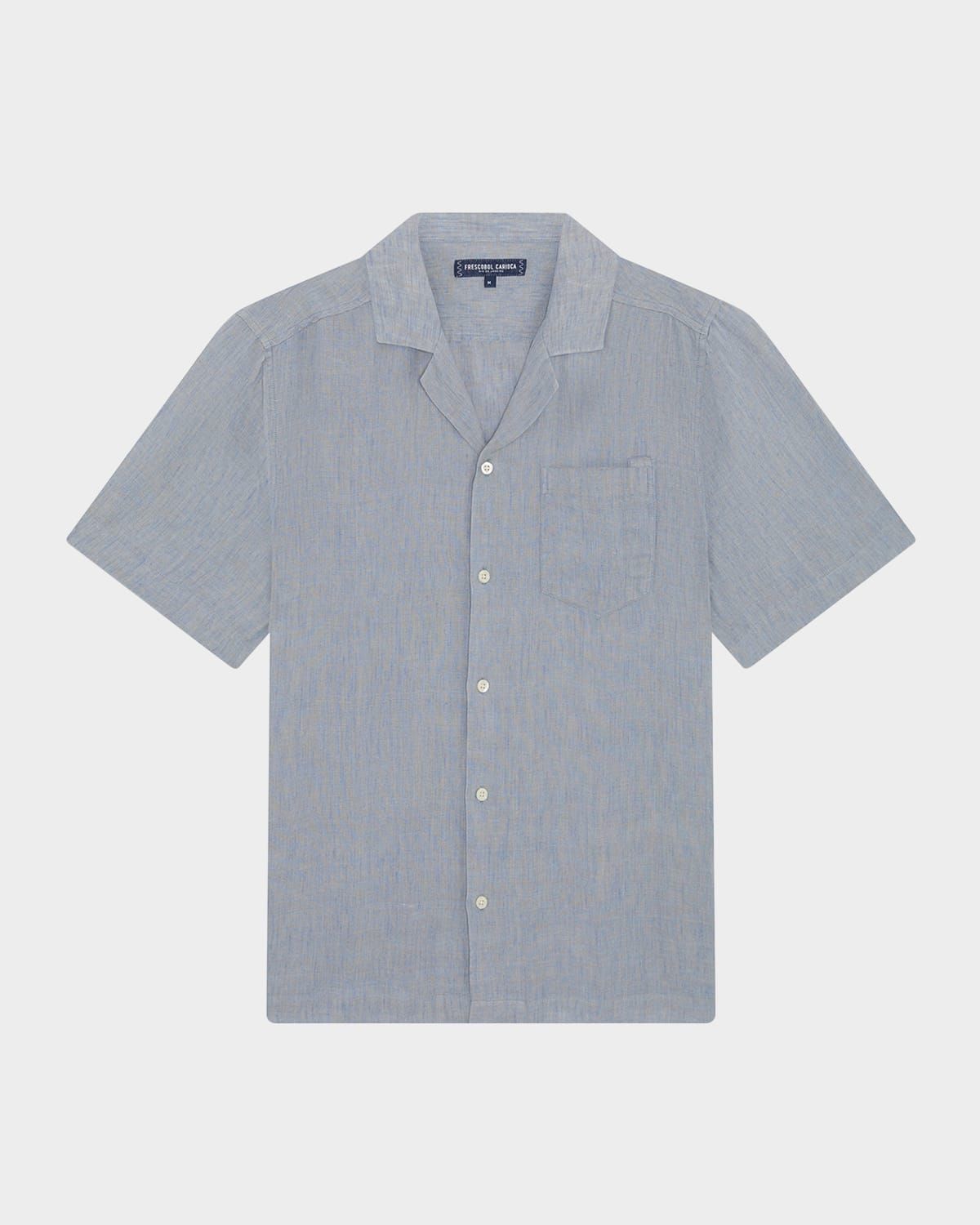 Men & apos;s Angelo Linen Short-Sleeve Shirt