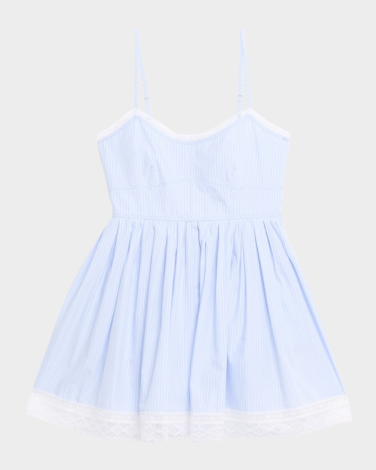 Harrisine Striped Cotton Poplin Mini Dress