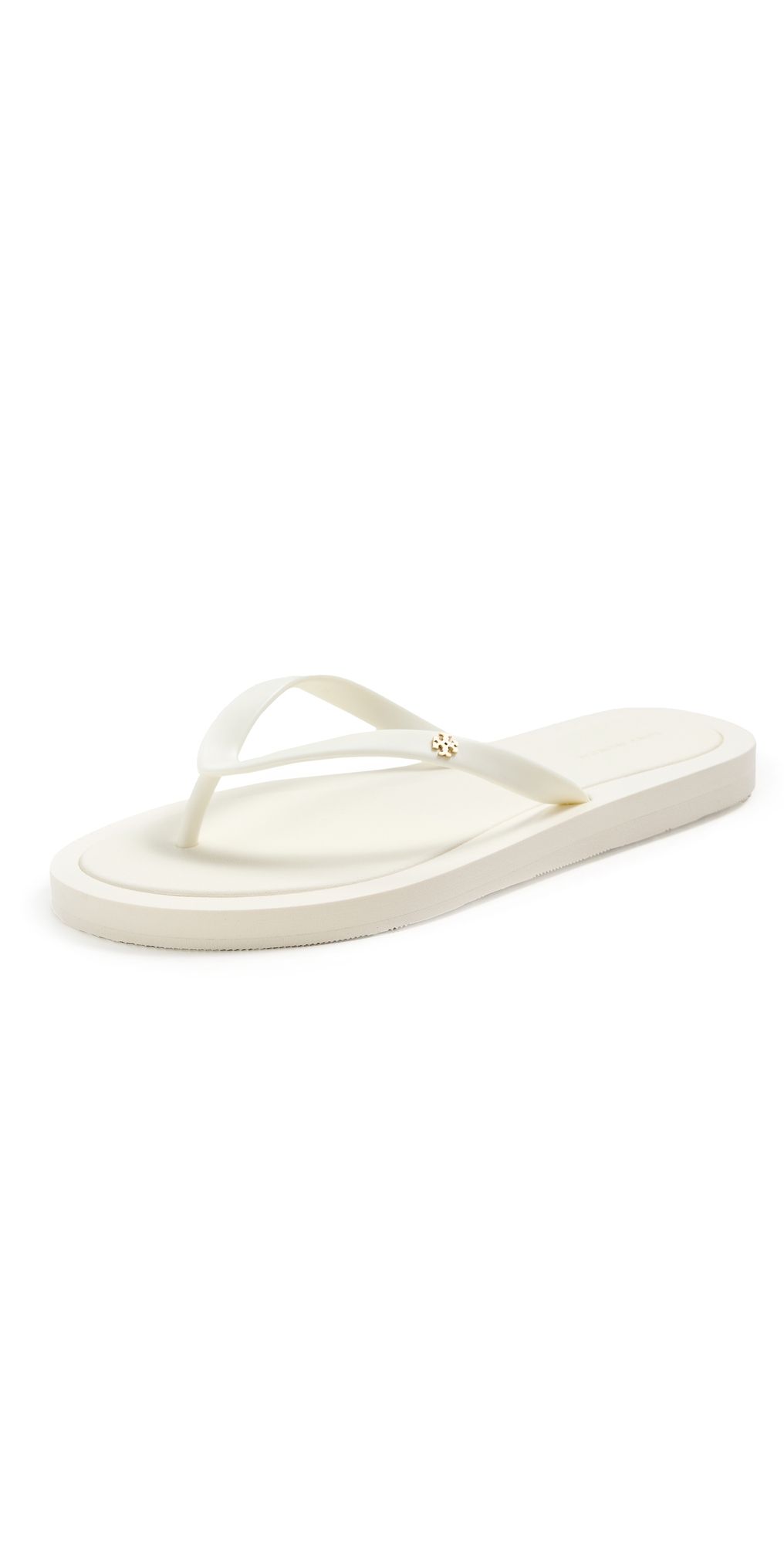 Tory Burch Kira Padded Flip Flops New Ivory/Gold 8