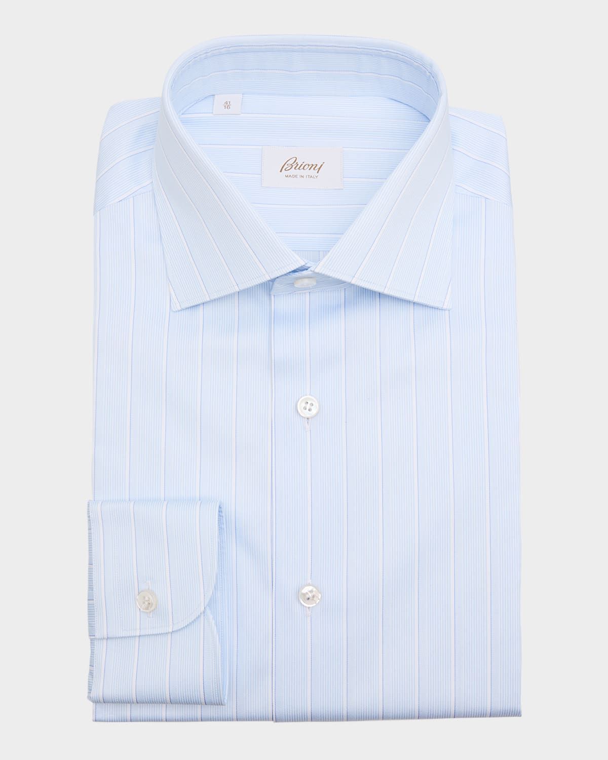 Men & apos;s Cotton Wide Stripe Dress Shirt