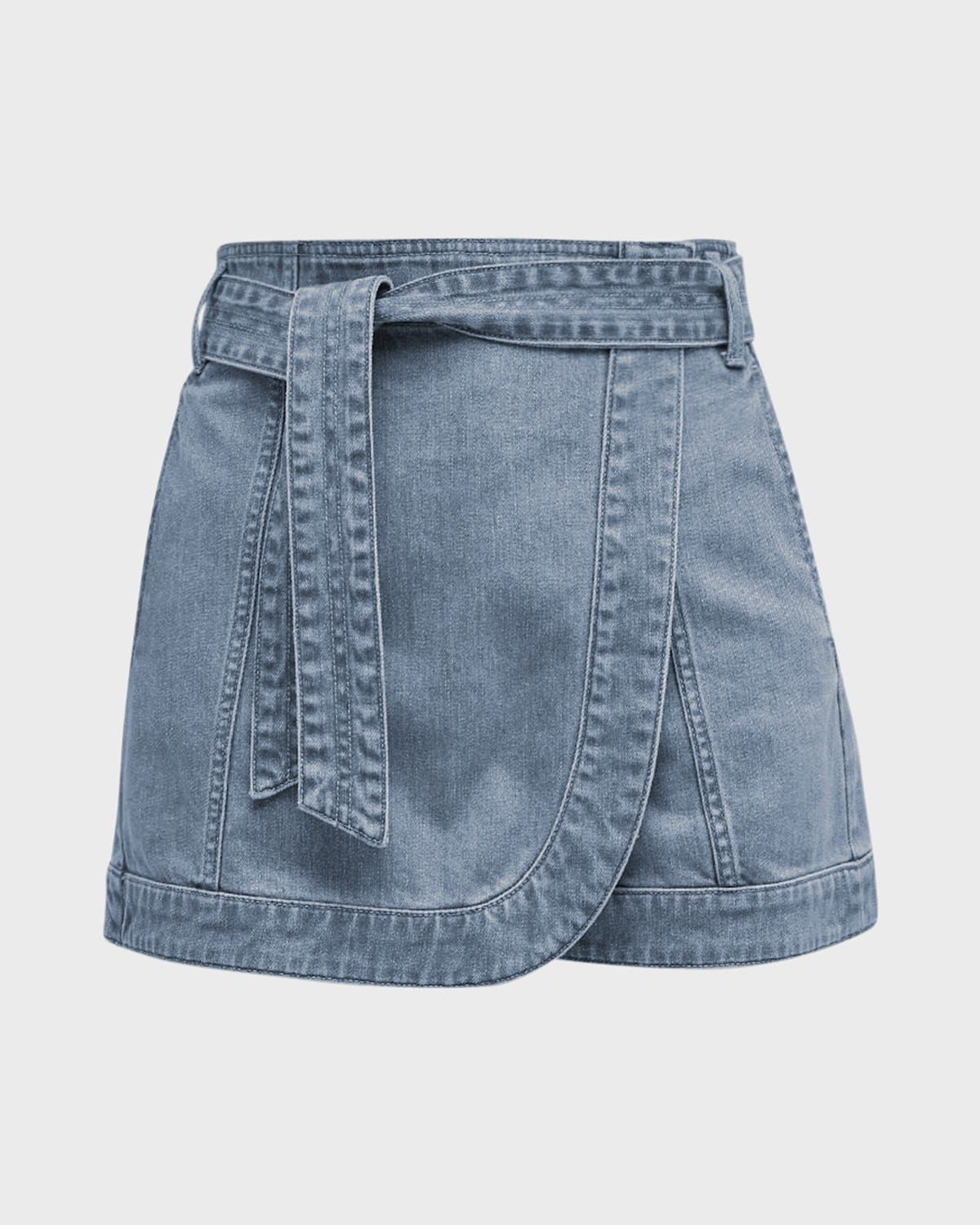 Agee Belted Denim Skort