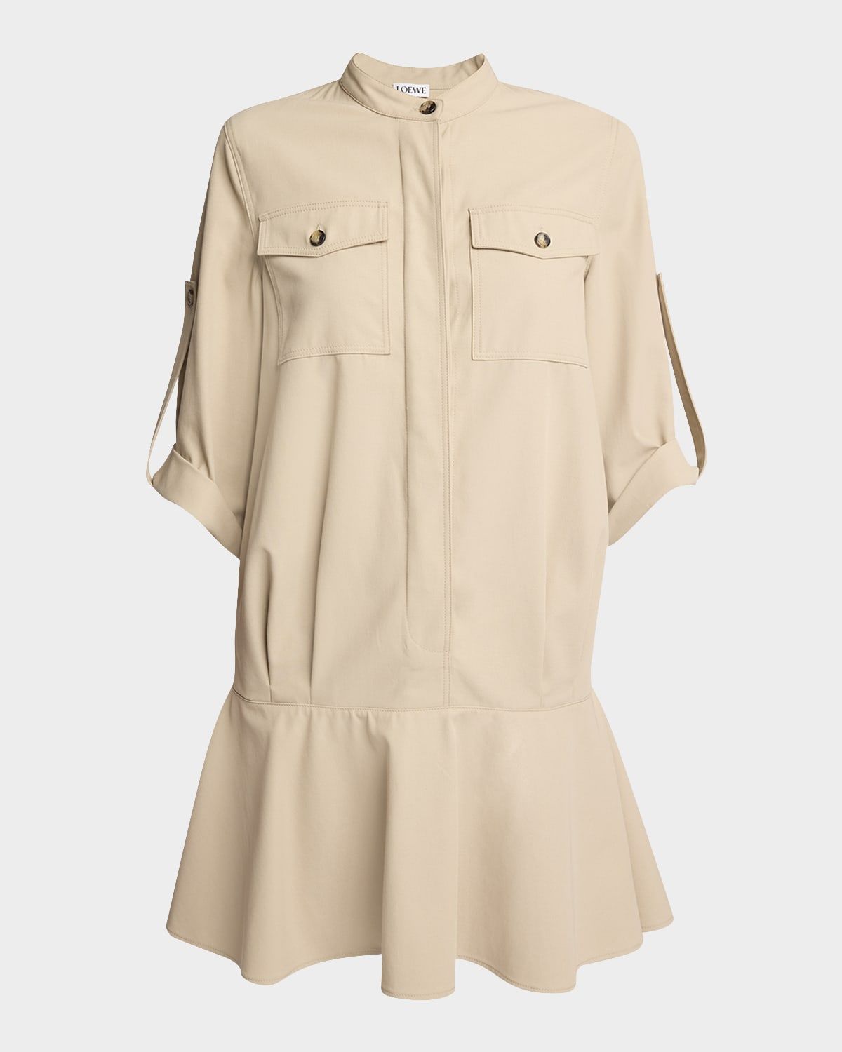 Button-Front Utility Shirtdress