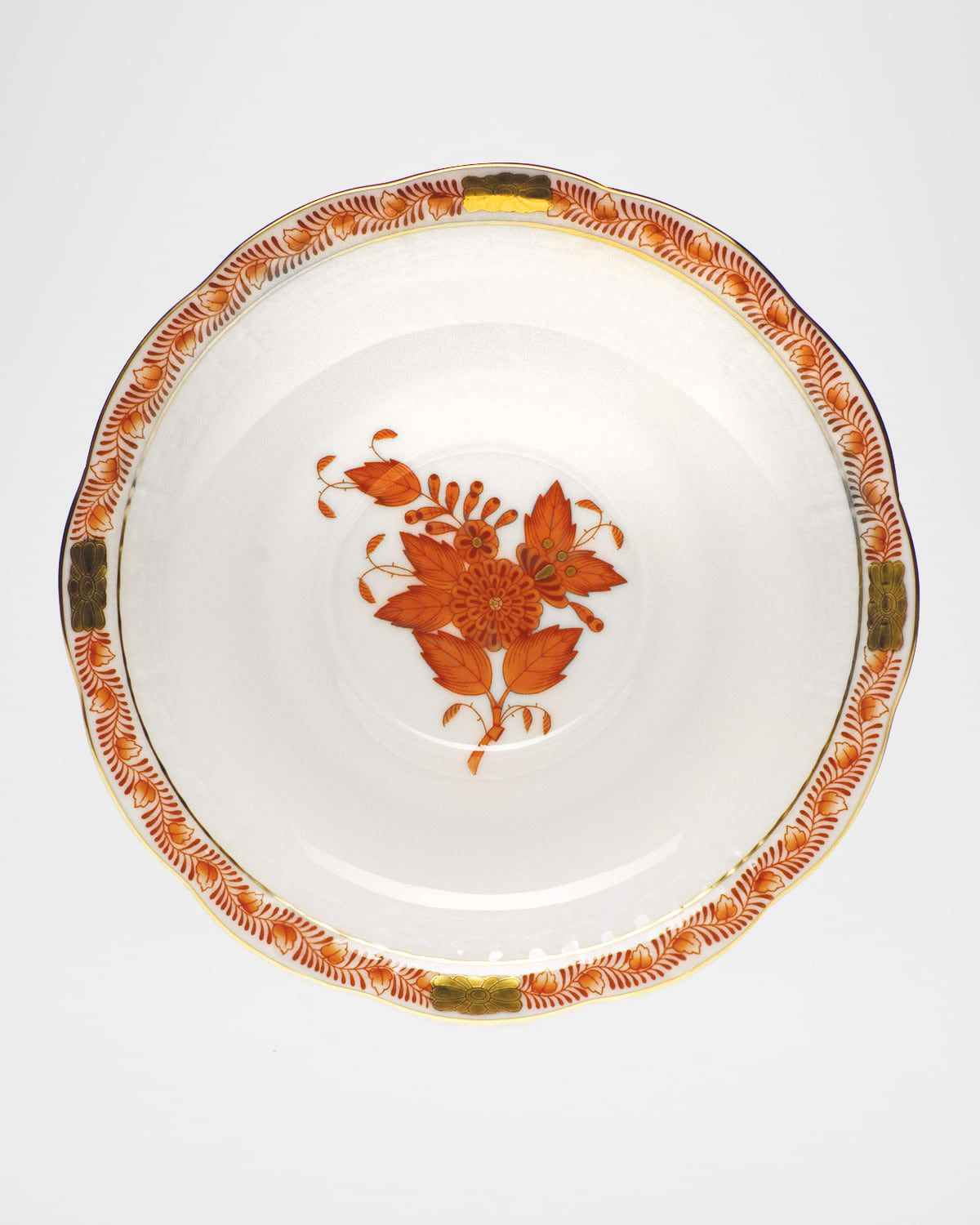 Rust Chinese Bouquet Saucer