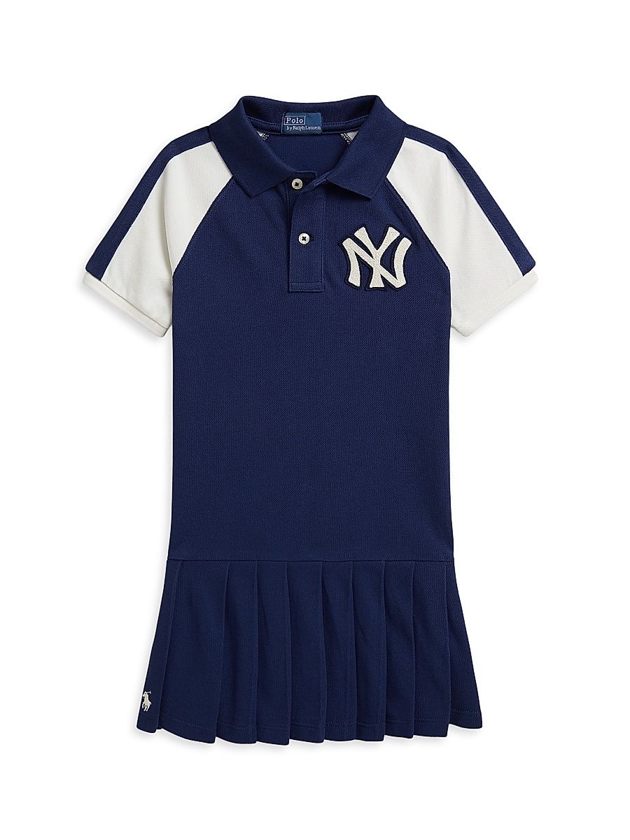 Little Girl's & Girl's Yankees Cotton Polo Dress - Dark Cobalt - Size 16