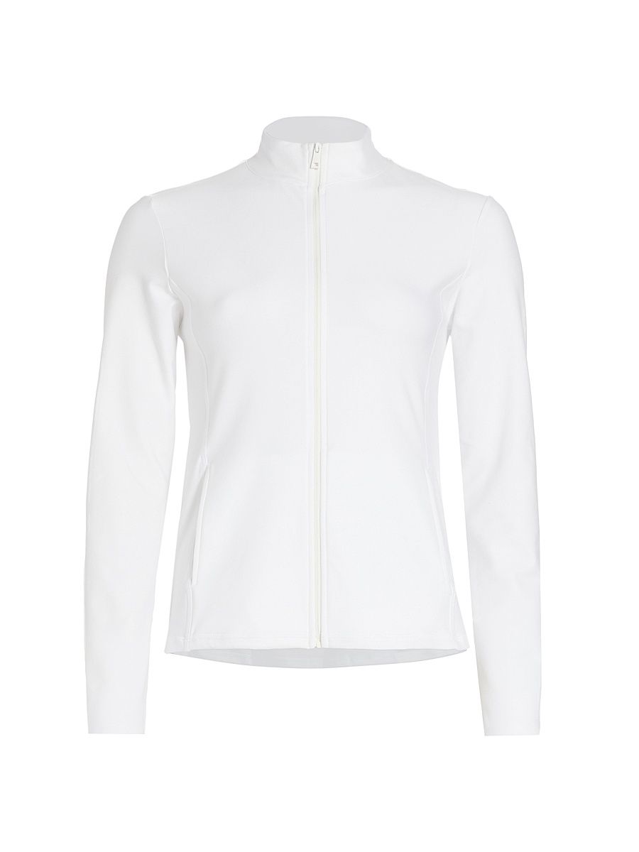 Women's Spacedye On-The-Go Mock Neck Jacket - Cloud White - Size Small