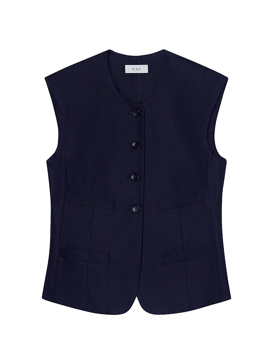 Women's Georgie Boxy Vest - Evening Blue - Size 8
