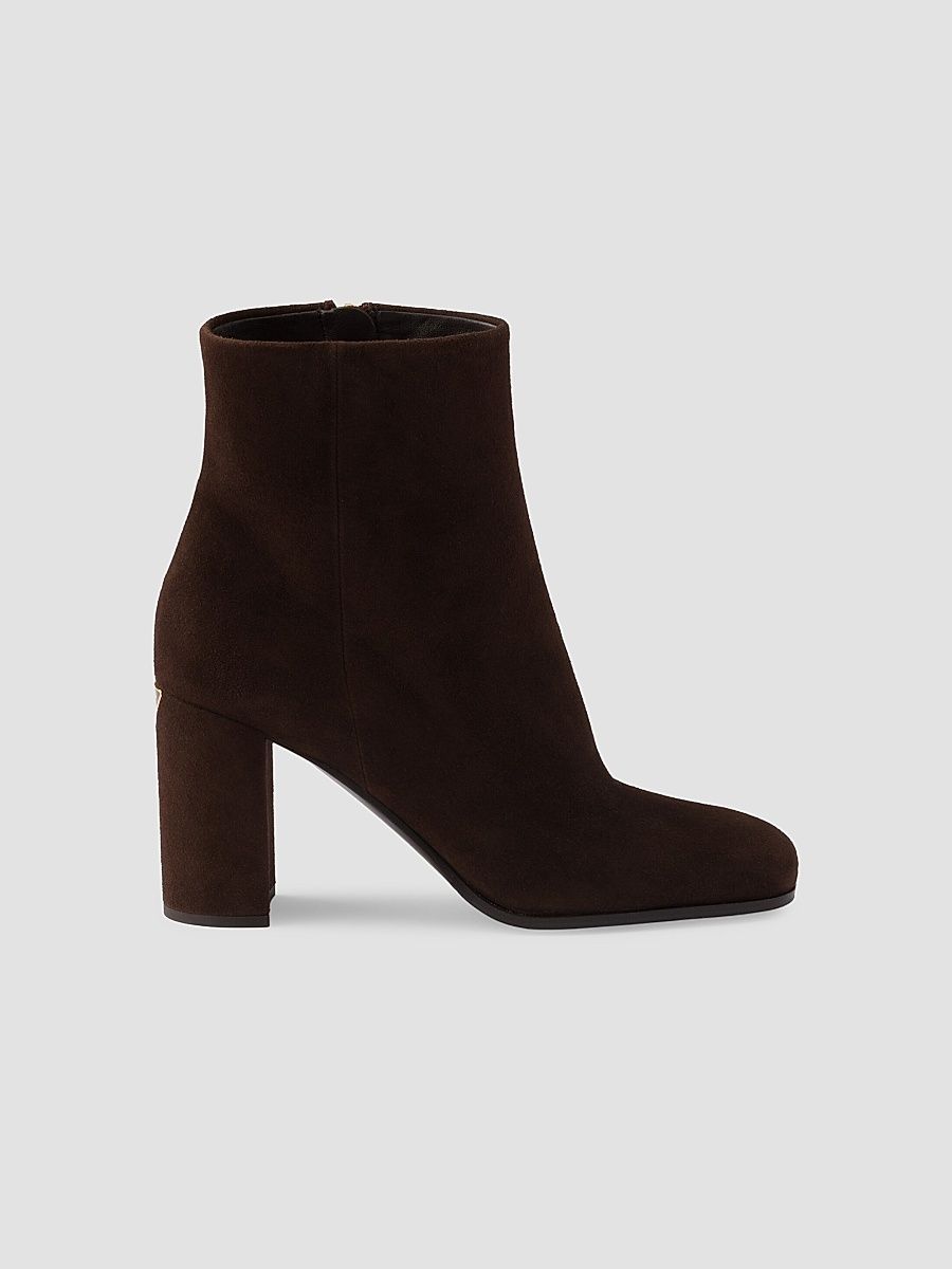 Women's Suede Booties - Brown - Size 7