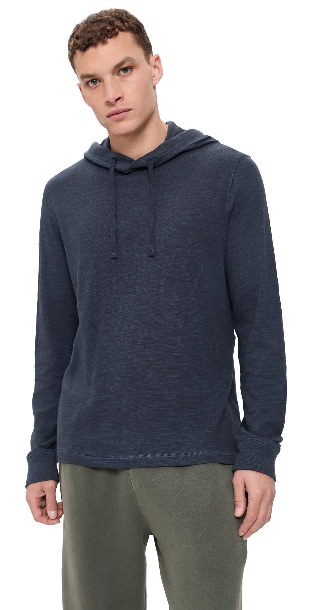Faherty Sunwashed Slub Hoodie Blue Nights M