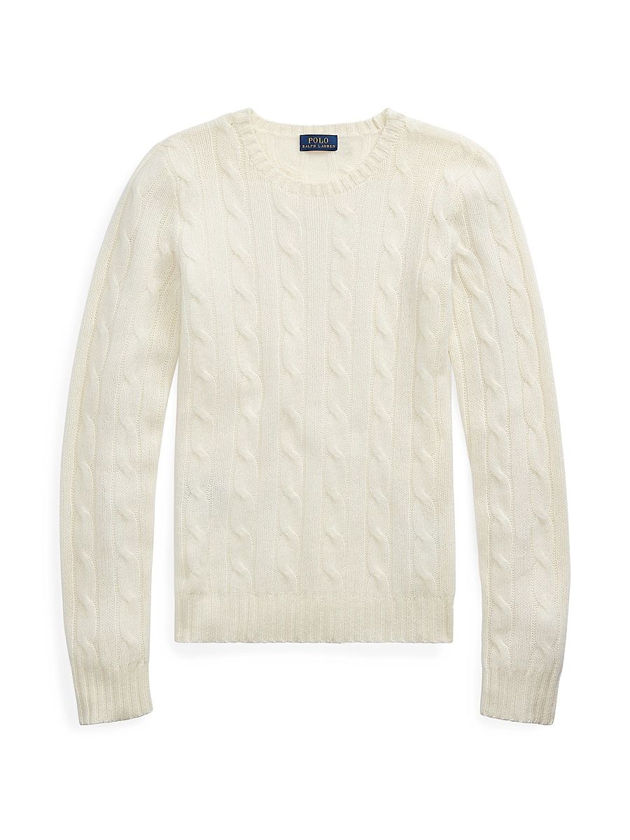 Women's Julianna Cable-Knit Cashmere Sweater - Cream - Size XL