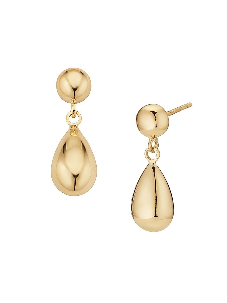 Women's 14K Yellow Gold Dripping Gold Drop Earrings - Yellow Gold