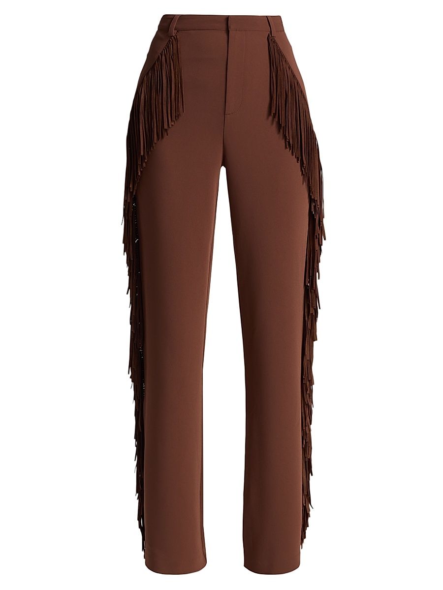 Women's Keo Fringed Pants - Dark Sepia - Size 14