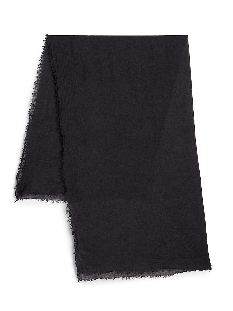 Men's Cashmere-Silk Scarf - Black